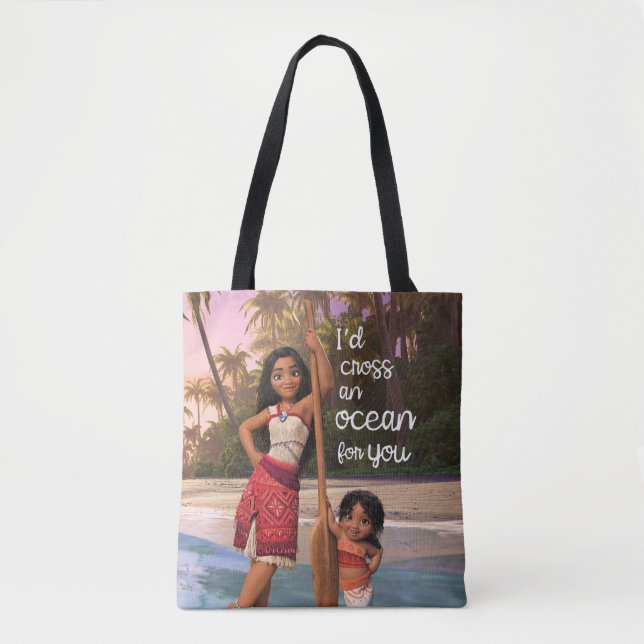 Tote Bag Moana & Simea : Je traverserais un océan pour vous (Devant)