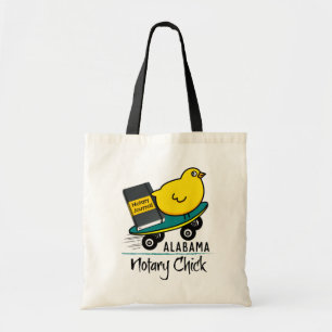 Tote Bag Mobile Notaire Chick Riding Skateboard Alabama