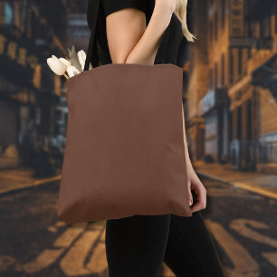 Tote Bag Mocha Brown couleur solide Classique Élégant