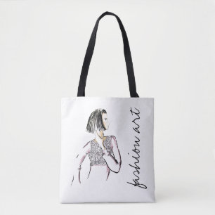 Tote Bag Mode Art Fashion Illustration Art Imprimer
