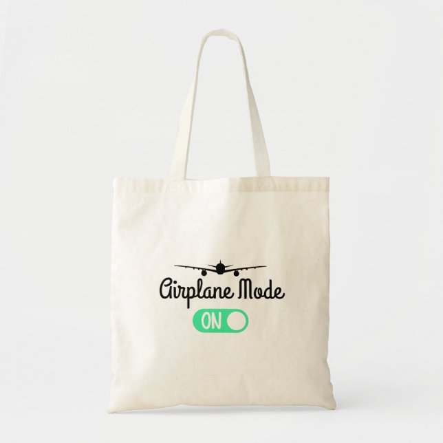 Tote Bag Mode avion sur T-shirt (Devant)