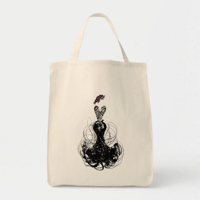 Tote Bag Mode Diva tourbillonné (Devant)