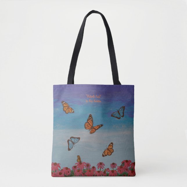 Tote Bag Mode Fourre-tout "de champ de papillon" (Devant)