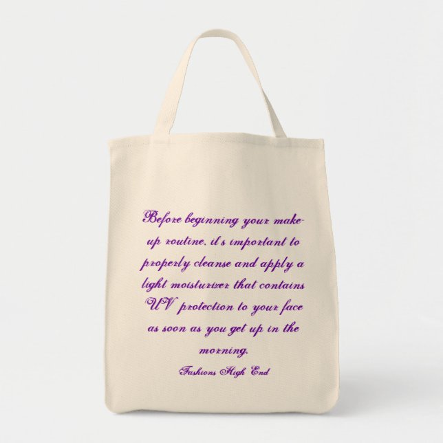 Tote Bag Mode maquillage quotidien haut de gamme Routine bi (Devant)