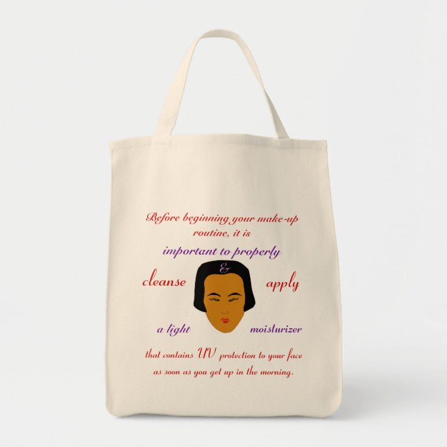 Tote Bag Mode maquillage quotidien haut de gamme Routine Or (Devant)