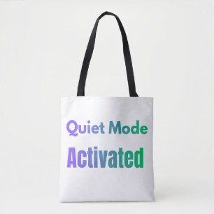Tote Bag Mode Silencieux Activé – Typographie Gras