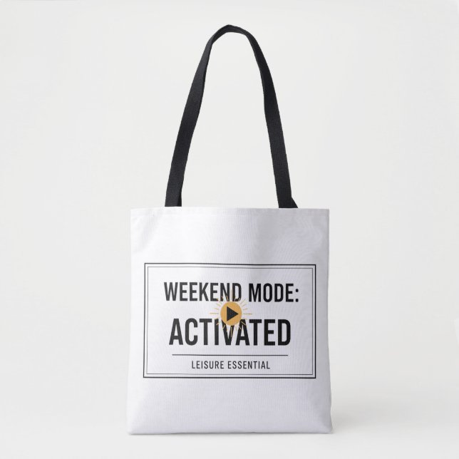 Tote Bag Mode week-end activé (Devant)