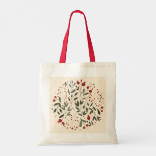 Tote Bag Modèle de cercle de baie florale