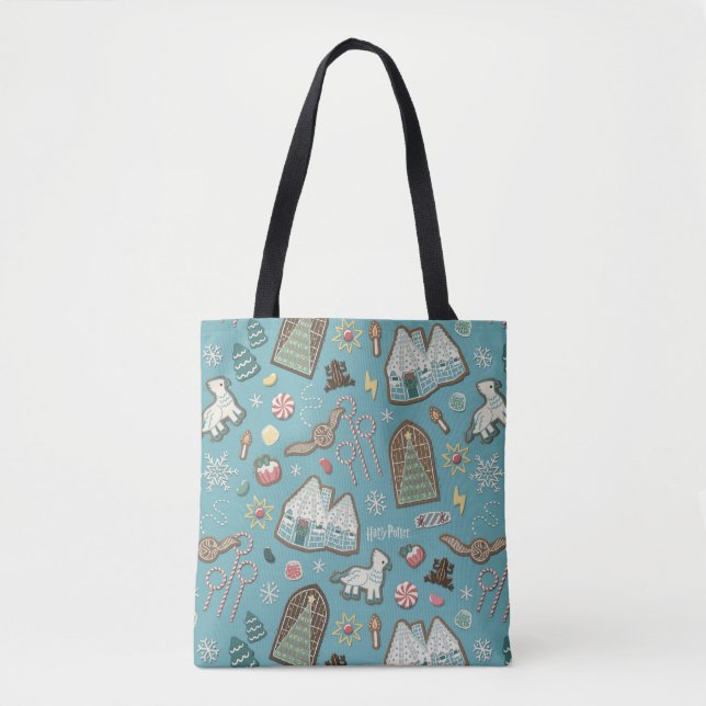 Tote Bag Modèle de cookie de Noël HARRY POTTER™ HOGWARTS™ (Devant)