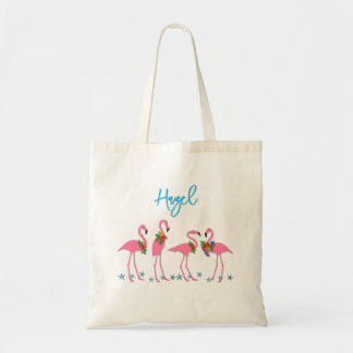 Tote Bag Modèle de nom de flamants roses Cadeau de demoisel