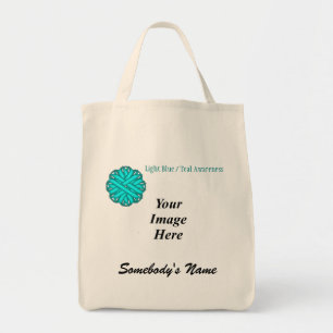 Tote Bag Modèle de ruban bleu/Turquoise de Fleur Lt par K Y