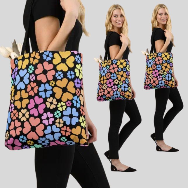 Tote Bag Modèle floral coloré (Créateur téléchargé)