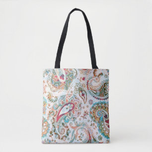 Tote Bag Modèle floral ethnique jacobéen
