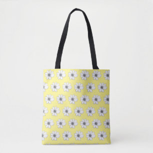 Tote Bag Modèle floral jaune