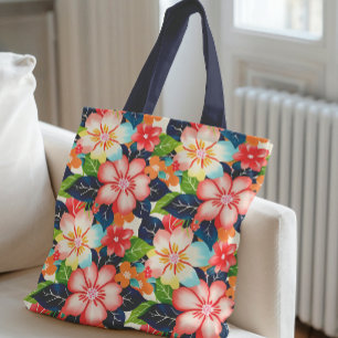 Tote Bag Modèle floral tropical vibre