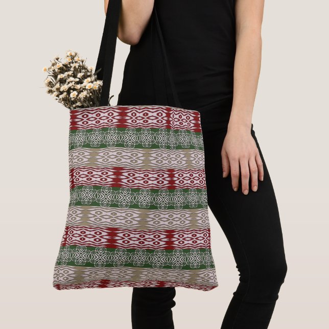 Tote Bag Modèle géométrique tribal africain ethnique (De près)