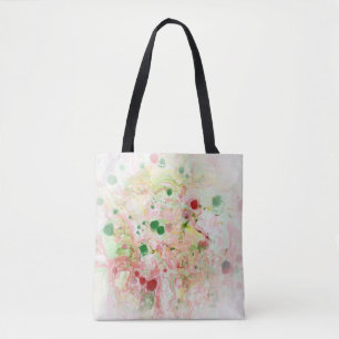 Tote Bag Modèle moderne Abstrait rose rouge jaune vert