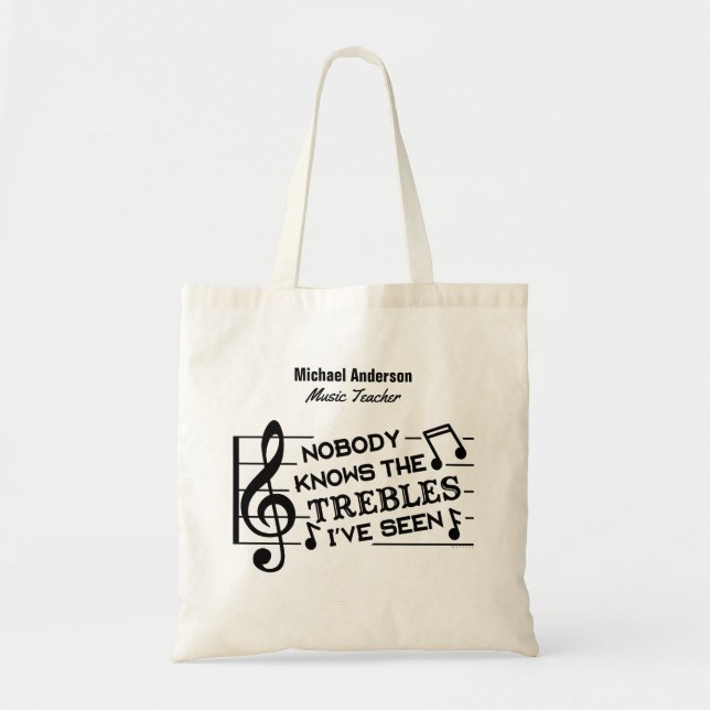 Tote Bag Modèle nommé triple drôle de la plaisanterie | de (Devant)