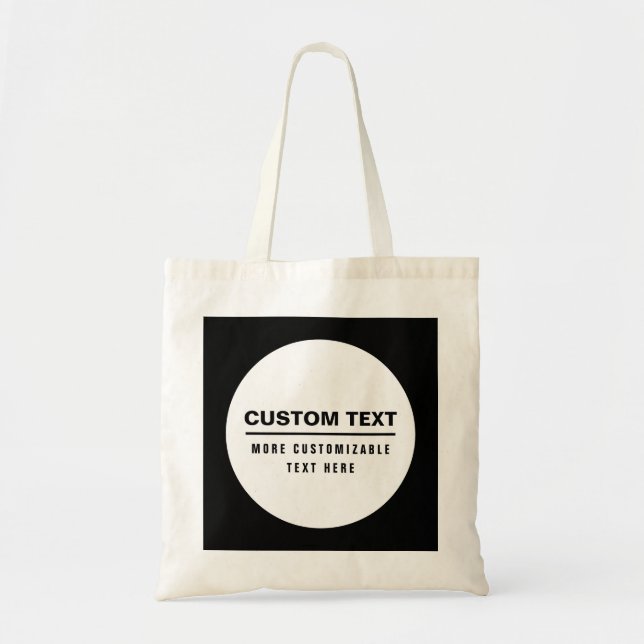 Tote Bag Modèle texte personnalisé en gras (Devant)
