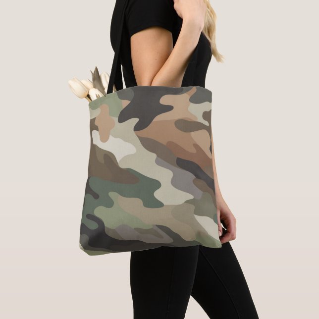 Tote Bag Modern Eye Catching Camo Carryall (De près)