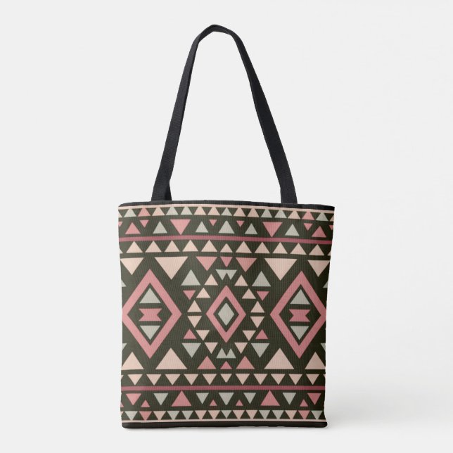Tote Bag Modern Geometric Southwest Style  (Dos)