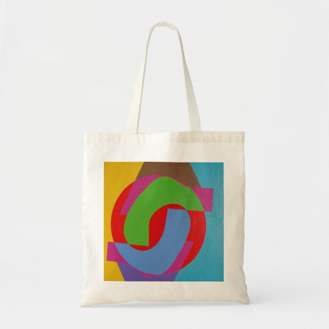 Tote Bag Modern Interlocking Shapes Tiny Tote (Devant)