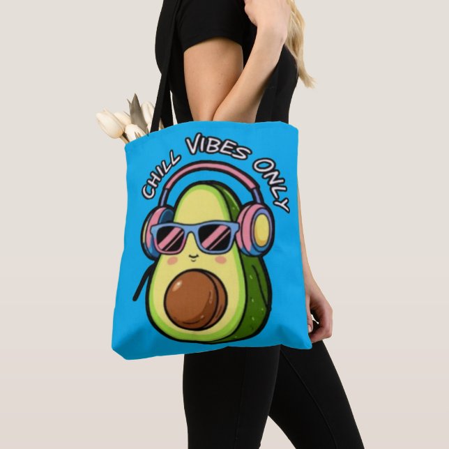 Tote Bag Modern Minimalist Typography Chill Vibes Only (De près)