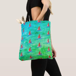 Tote Bag Modern Sailboat