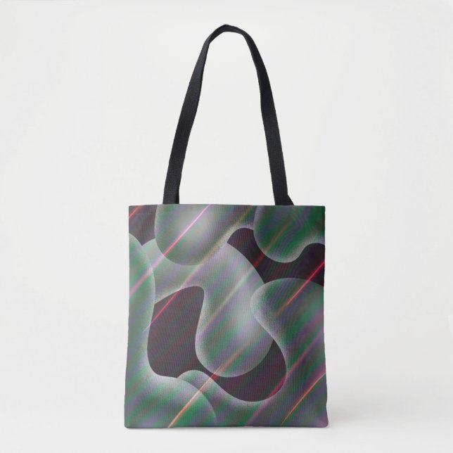 Tote Bag Moderne argent mercure liquide peinture abstraite (Devant)
