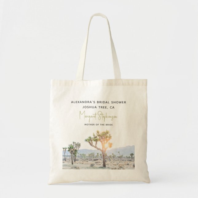 Tote Bag Moderne Boho Desert Joshua Tree Fête des mariées F (Devant)