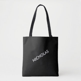 Tote Bag Moderne Chic Vous L'Appelez Personnalisé Noir