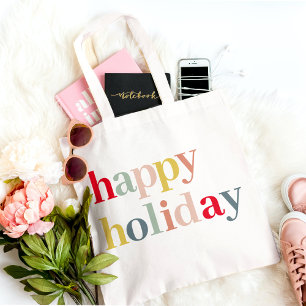 Tote Bag Moderne Coloré Joyeux Vacances