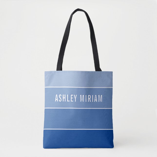 Tote Bag MODERNE gradient créatif ROYAL BLUE (Devant)