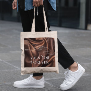 Tote Bag Moderne ligne simple Art noir et blanc, boho