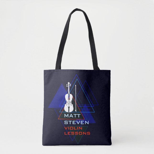 Tote Bag Moderne & Masculine Marine Blue Music Concepteur d (Devant)