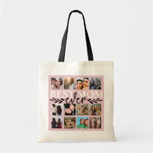 Tote Bag Moderne Meilleure maman jamais rose pâle