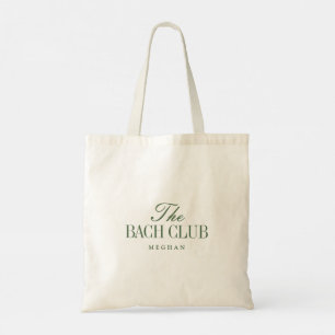 Tote Bag Moderne Minimaliste "The Bach Club" Nom Enterremen