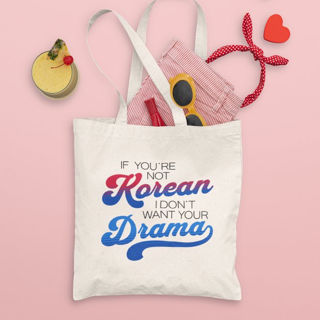 Tote Bag Moderne Retro Coréen Drama Amoureux Personnalisé (Créateur téléchargé)
