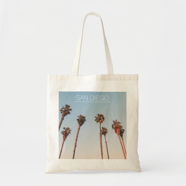 Tote Bag Moderne San Diego Grand Palmiers Colour Souvenir (Devant)
