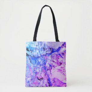 Tote Bag Moderne tendance Abstrait rose rouge violet bleu v