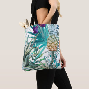 Tote Bag Moderne tendance motif ananas fruité été chic