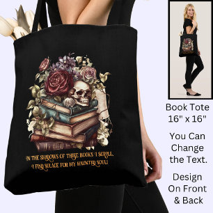 Tote Bag Modifier le texte, les livres gothiques et le devi