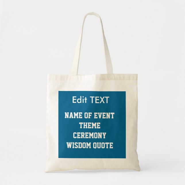 Tote Bag Modifier remplacer l'image de texte DO-IT-YOURSELF (Devant)
