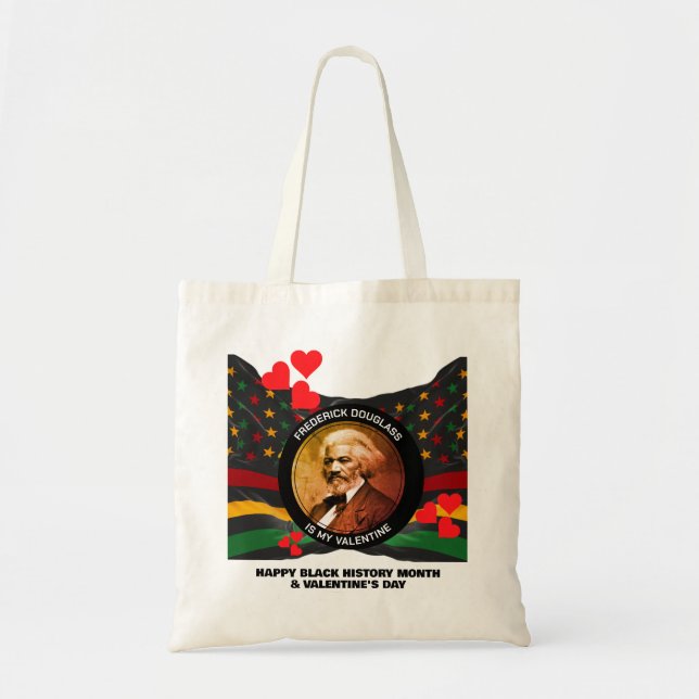 Tote Bag Mois de l'histoire des Noirs FREDERICK DOUGLASS Va (Devant)