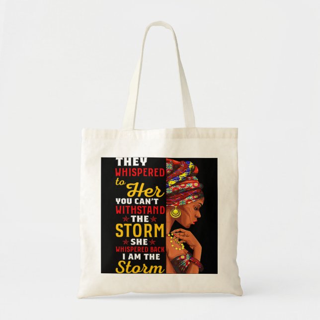 Tote Bag Mois De L'Histoire Noire Africaine Femme Afro Je S (Devant)