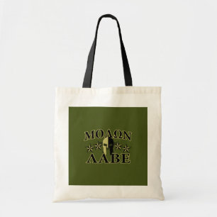 Tote Bag Molon Labe Spartiate 5 étoiles Olive Green