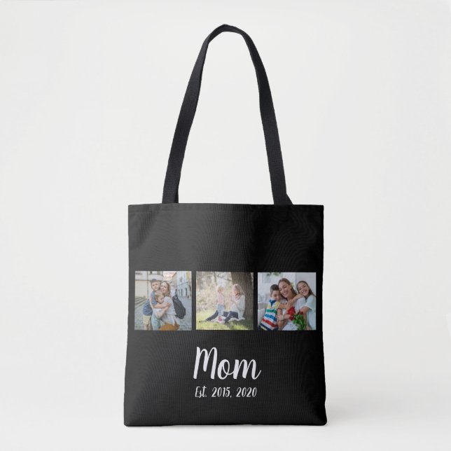 Tote Bag Mom Established Script Black 3 Photo (Devant)