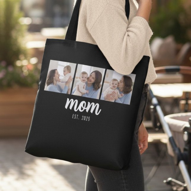 Tote Bag Mom Established Script Black 3 Photos (Créateur téléchargé)