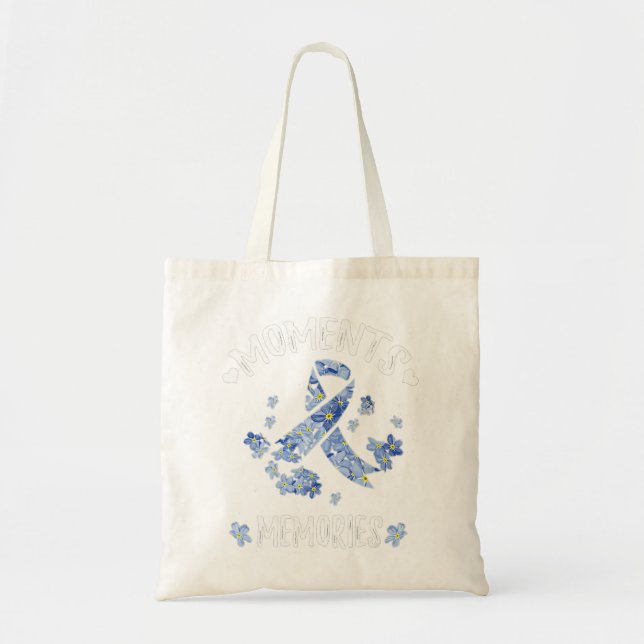 Tote Bag Moments Souvenirs Oubliez-moi Pas Fleurs Alzheimer (Devant)