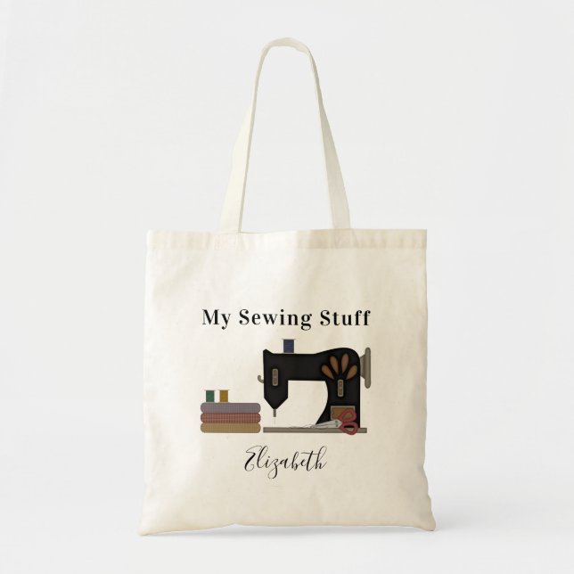 Tote Bag Mon bouchon à coudre Stitcher à bouchon primitif (Devant)